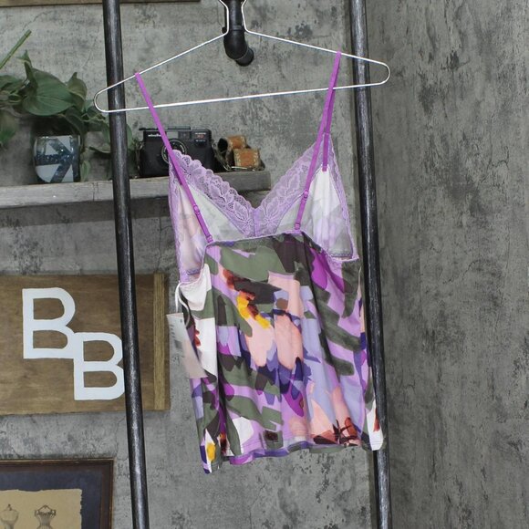 NEW Linea Donatella Womens Knit Pajama Cami Top SFY145 Purple M - Picture 2 of 7